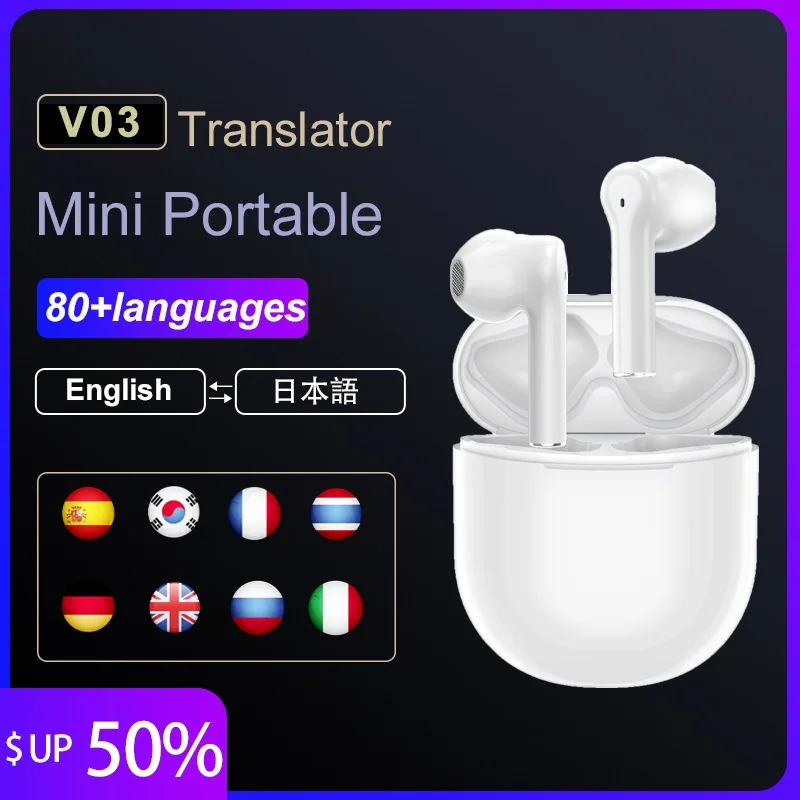 New Bluetooth Headset Translator Translation Headset Simultaneous Translation Of Multi National Languages