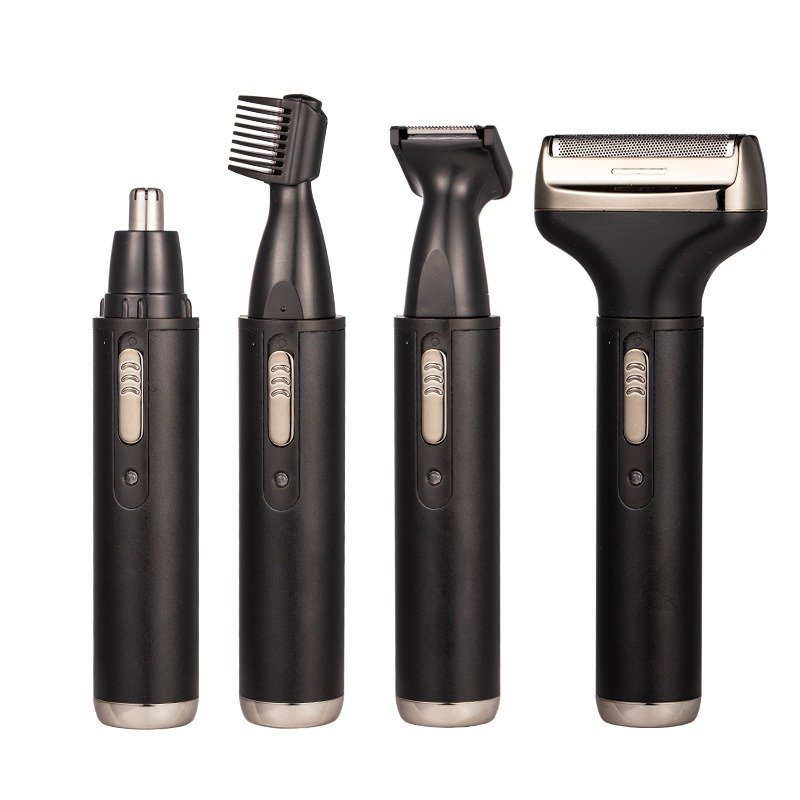 New Men’s 4 in 1 Electric Razor Nose Hair Sideburns Knife Trimmer Eyebrow Grooming Set Compound