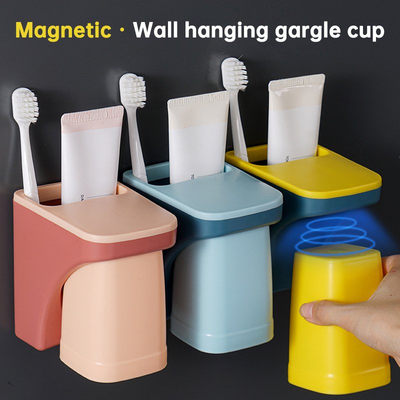 Magnetic Toothbrush Holder Bathroom Accessories magnetic cup holder For Home toiletries storage rack
