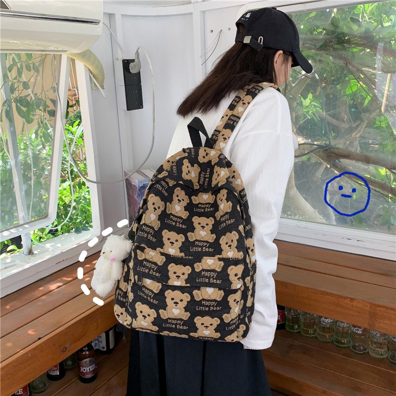 Large Capacity Casual Backpack Girls Travel Simple Trendy Computer Backpack High School Students Fashion Backpack