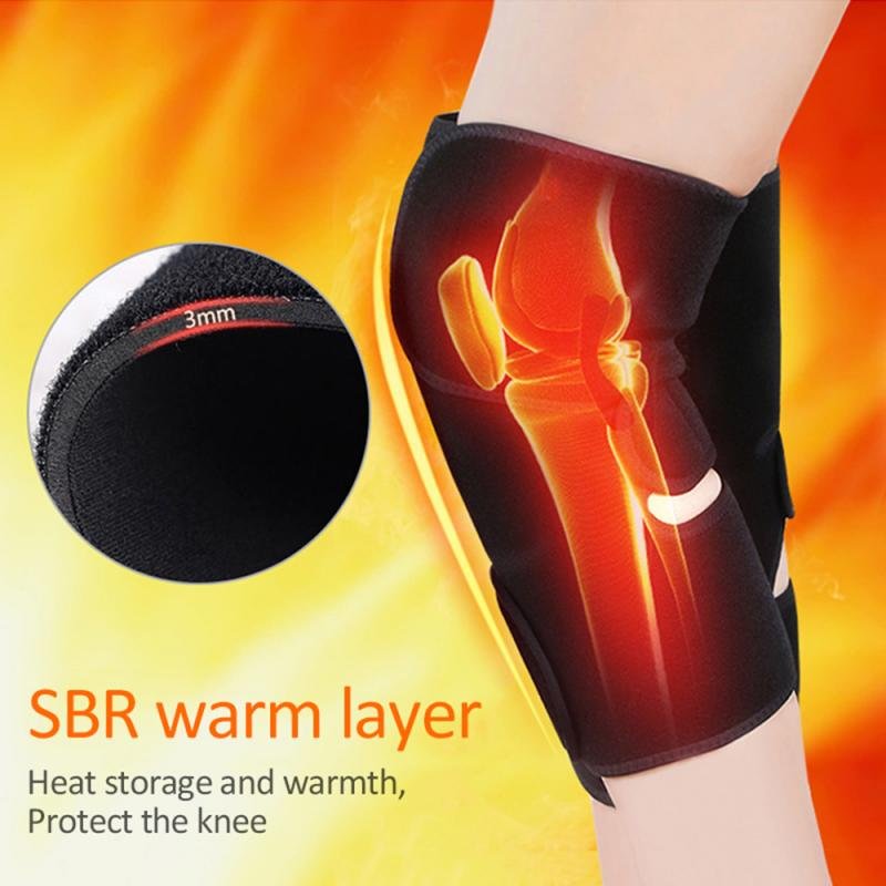 1pair Self Heating Tourmaline Magnetic Knee Brace Support Pad Thermal Therapy Outdoor Sports Ski Hiking Warm Arthritis Protector