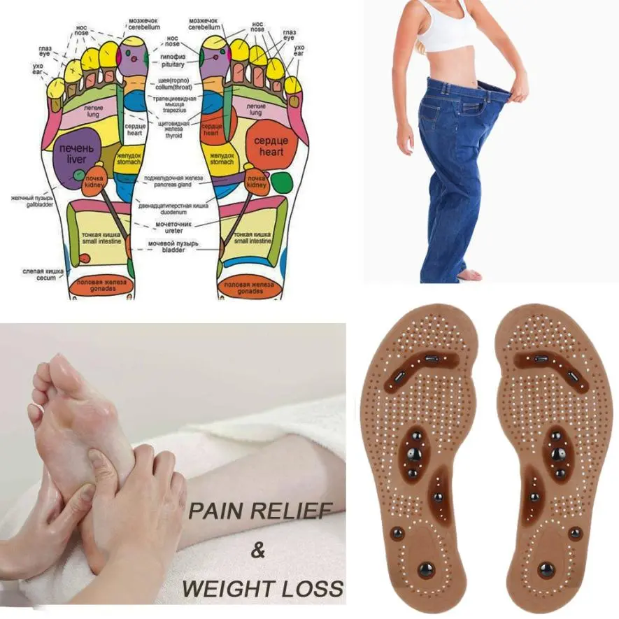 Foot Care Cushion Slimming body Gel Pad Therapy Acupressure new massaging cushion insole Magnetic Massage Shoe Insoles
