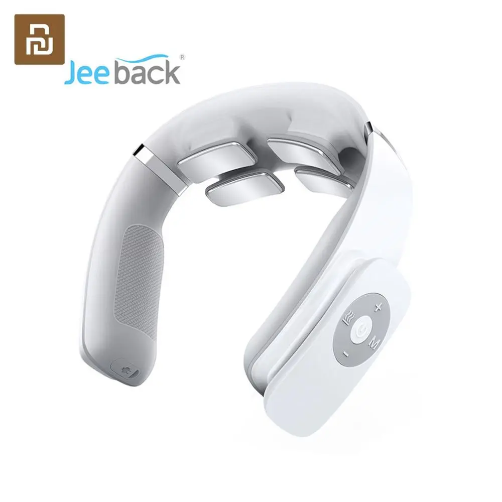 Youpin Jeeback G3 Electric Wireless Neck Massager TENS Pulse Relieve Neck Pain 4 Head Vibrator Heating Cervical Massage Tools