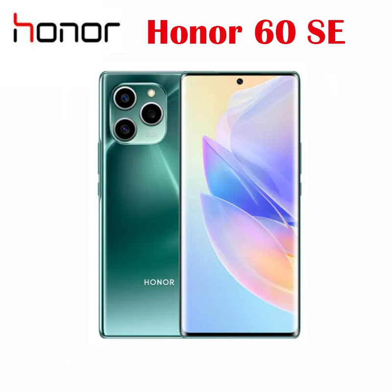 Original New Official Honor 60 SE 5G Cell Phone MTK Dimensity 90 Turbo X 6.67inch 120Hz OLED 4300Mah 66W Fast Charge 64MP Camera