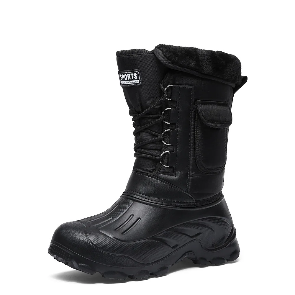 Outdoor Fishing Men Winter Boots Warm Waterproof  Snow Work Boots Male Footwear Men Boots Plus Size 40-46