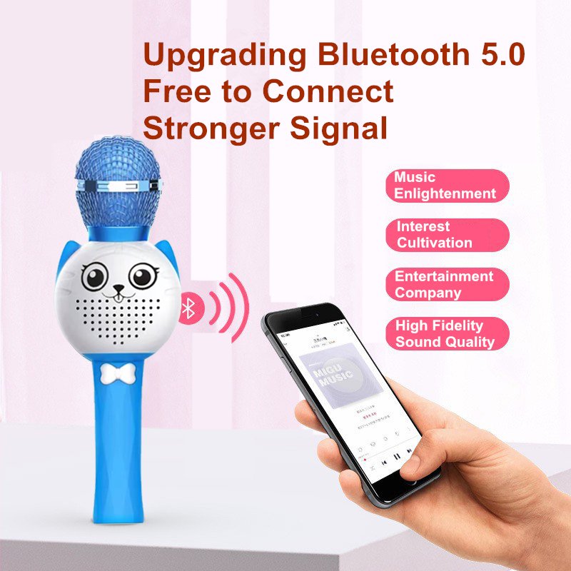 Singing Machine With Microphone All-In-One Wireless Home Karaoke Toy Little Girl Amplifier Sound Baby Microphone For Children