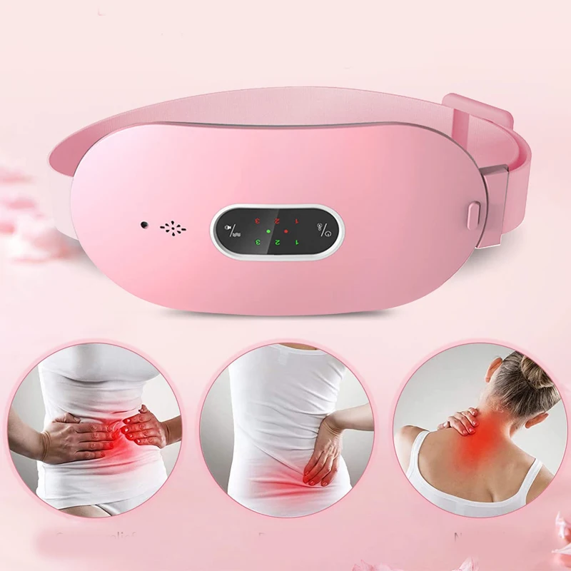 Women in Period Menstrual Heating Pad  Heating Massage Belt  Abdominal Massager Warm Palace Electric Pain Relief Device