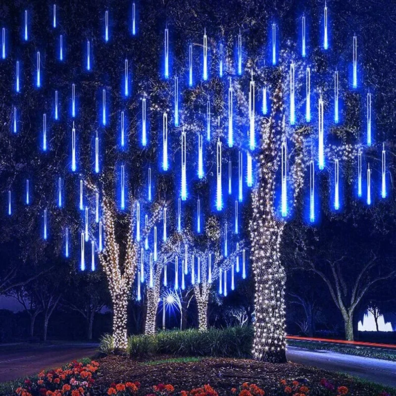 Christmas Decoration 2024 Led Lights Decorations for Outdoor Tree Garland Lighting Mood Light Garden String Party Lights Festoon