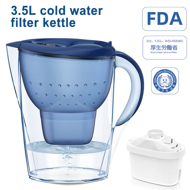 Carbon Alkaline Water Filters Water Pitcher Ionizer Kitchen Purify Kettle Filter 3.5L High Quality Pitcher Household For Gifts