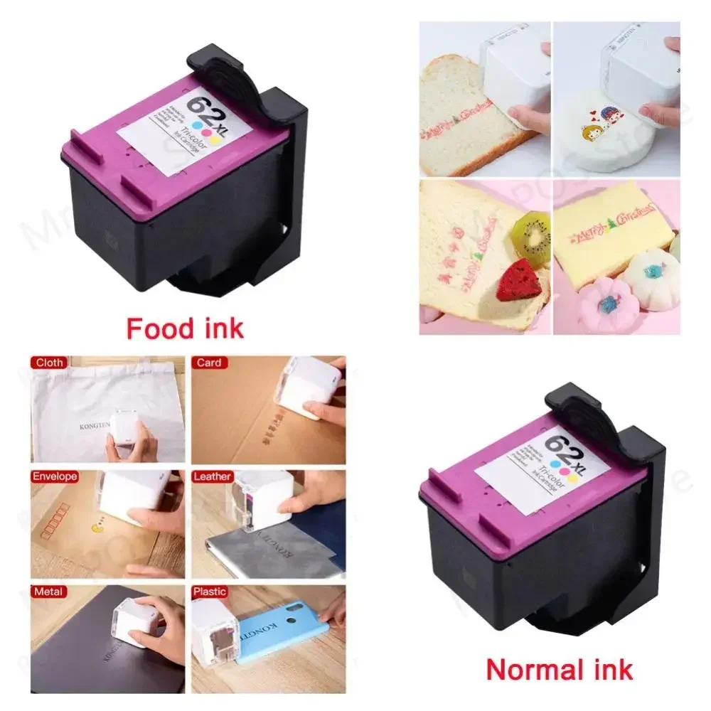 Kongten Mbrush Mini Color Printer Replacement Cartridge Handheld Black Coffee Color Food Cartridge Inedible Cartridge Logo Ink